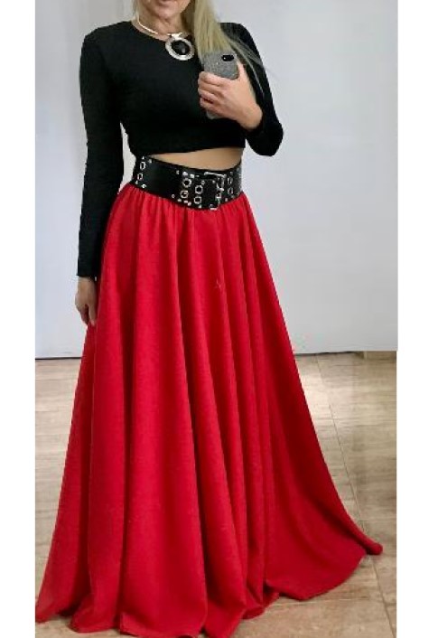 DLOUHÁ SUKNĚ - maxi sukně BOROS-SK-L-RED 07